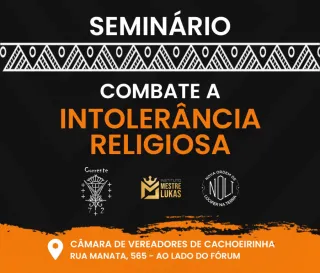 Seminário na Câmara de Vereadores de Cachoeirinha vai debater combate à discriminação religiosa