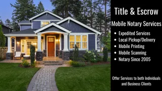 Why Choose Our Mobile Notary Services - Somerset, NJ