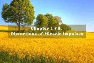 Chapter 1 VII Distortions of Miracle Impulses