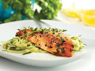 Zoodles with Salmon
