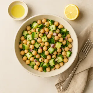 Cucumber Chickpea Salad: A Cooling Gut-Friendly Meal for Fiery Days