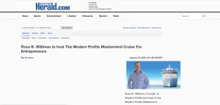 Ross B. Williams to host The Modern Profits Mastermind Cruise For Entrepreneurs