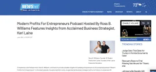 Modern Profits For Entrepreneurs Podcast Hosted By Ross B. Williams Features Insights from Acclaimed Business Strategist, Keri Laine