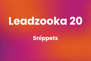 Leadzooka 20: Snippets - Vložte pripravené texty rýchlejšie ako stihnete napísať „ahoj“