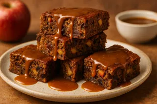 Sticky Toffee Apple & Date Bars