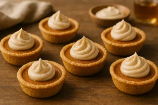 Mini Pumpkin Pies with Maple Cream