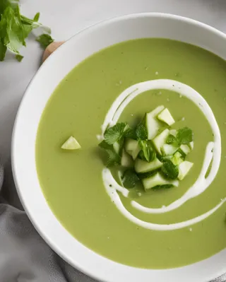 Chilled Cucumber Avocado Soup