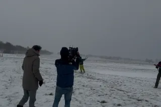 We were on TV with RTL4 Snowkiting in the Netherlands! 