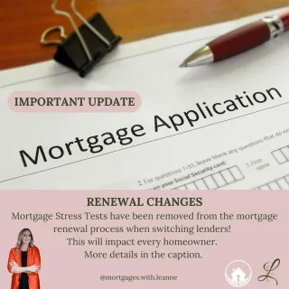 Update to Mortgage Renewals