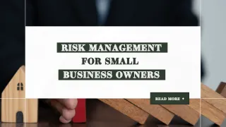 Risk Management for Small Business Owners