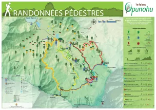 Les principaux sentiers de la vallée d’Opunohu