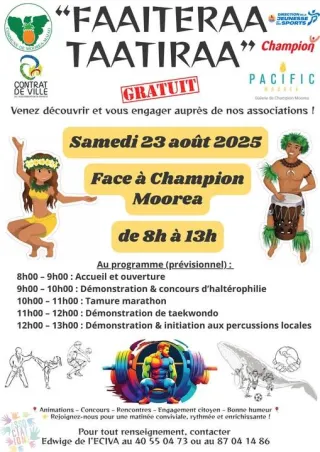 Faaiteeraa Taatiraa : la vie associative à l’honneur à Moorea