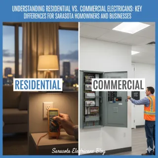 Understanding Residential vs. Commercial Electricians: Key Differences for Sarasota Homeowners and Businesses