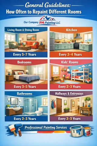 General Guidelines: How Often to Repaint Different Rooms