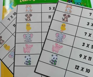 Learning the times tables with top trumps