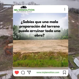 ¿Sabías que una mala preparación del terreno puede arruinar toda una obra?