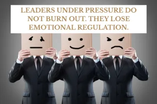 Leaders Under Pressure Do Not Burn Out. They Lose Emotional Regulation.
