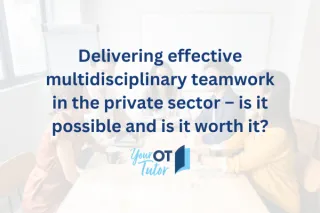 Delivering effective multidisciplinary teamwork in the private sector – is it possible and is it worth it?