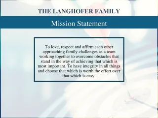 How To Create A Mission Statement As A Family