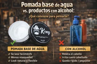 Pomada base de agua vs. productos con alcohol: ¿qué conviene para peinarte?