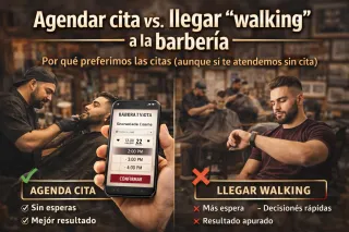 Agendar cita vs. llegar “walking” a la barbería: por qué en Bárbaros preferimos las citas (aunque sí te atendemos sin cita)