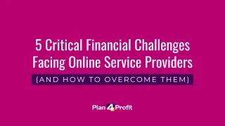 5 Critical Financial Challenges Facing Online Service Providers (And How to Overcome Them)