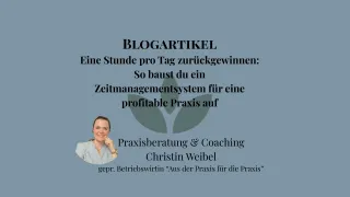 Zeitmanagementsystem für den Praxiserfolg