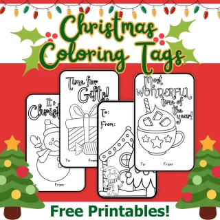 Personalize Your Gifts this Christmas with Free Printable Coloring Tags