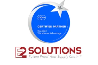 Körber Supply Chain Software (Infios) awards partner, E2 Solutions, with the Certified Partner - K.Motion Warehouse Advantage Badge