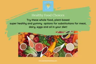 Plant based Substitutes for Meat, Dairy, Eggs and Oil for a Healthy Diet