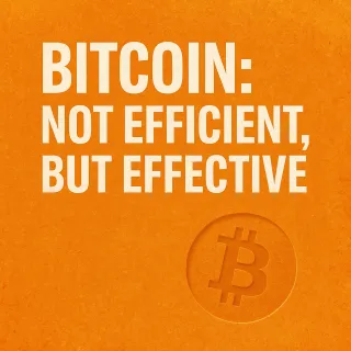 Bitcoin: Not Efficient, But Effective