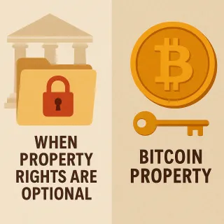When Property Rights Are Optional: Fiat vs. Bitcoin Property