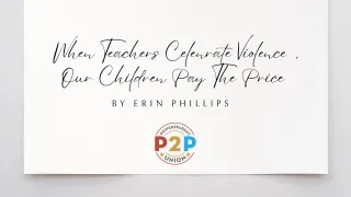When Teachers Celebrate Violence, Our Children Pay The Price