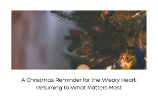 A Christmas Reminder for the Weary Heart