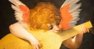 Angel playing the lute by Giovanni Battista di Jacopo