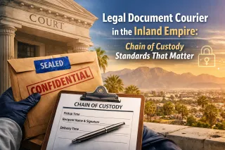 Legal Document Courier in the Inland Empire: Chain of Custody Standards That Matter