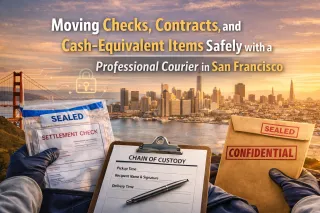 Moving Checks, Contracts, and Cash-Equivalent Items Safely with a Professional Courier in San Francisco