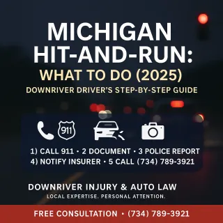 Hit‑and‑Run in Michigan (2025): A Downriver Driver’s Step‑by‑Step Guide