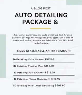 Understanding Car Detailing Packages