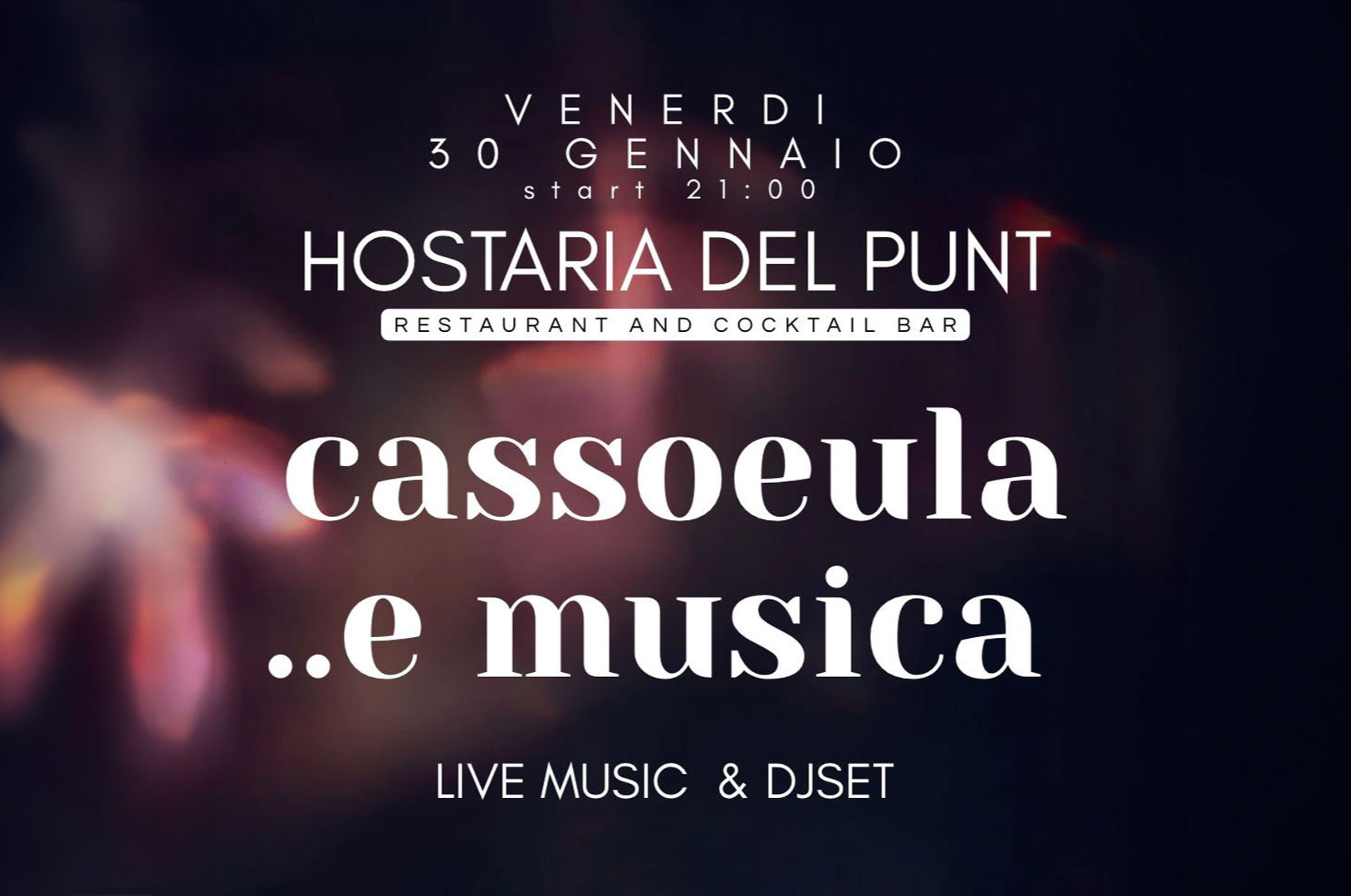 30/01 Live music & DJ set - Copy