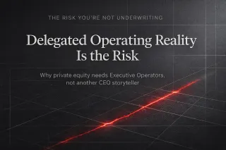 Delegated Operating Reality Is the Risk 