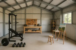 Residential Steel Sheds for Home Gyms, Workshops, Studios and More