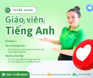 📢 TUYỂN DỤNG GIÁO VIÊN TIẾNG ANH TẠI PHAN RANG KHÁNH HÒA 📢