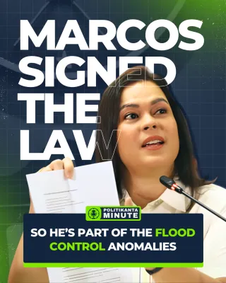 VP Sara Duterte: Marcos Signed the Law, So He’s Part of the Flood Control Anomalies