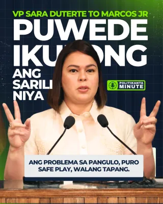 VP Sara Duterte to Marcos Jr.: ‘Puwede na niyang ikulong ang sarili niya