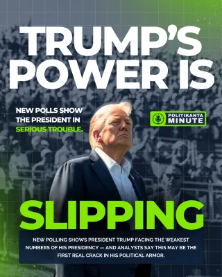 Trump’s Political Grip Weakens as New Polls Show Sharp Drop in Support