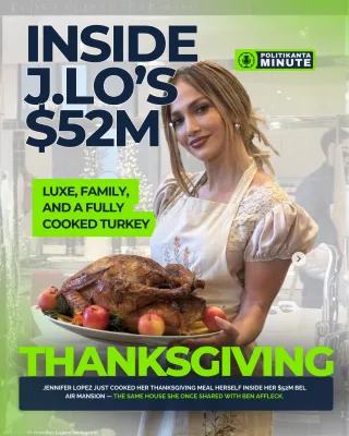 Jennifer Lopez Cooks Thanksgiving Inside Her $52M Bel Air Mansion