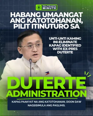 Bong Go: “Habang Umaangat ang Katotohanan, Pilit Itinuturo sa Duterte Administration”