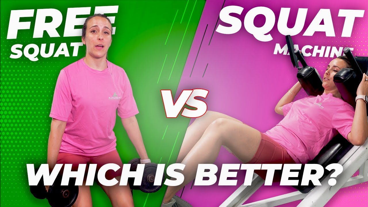 Free squats vs squat machine at the gym