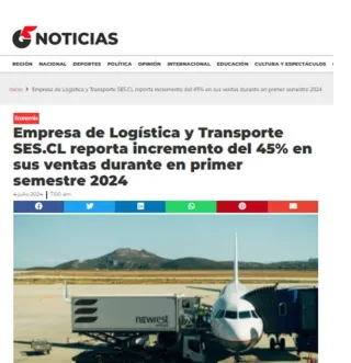 Empresa de Logística y Transporte SES.CL reporta incremento del 45% en sus ventas durante en primer semestre 2024